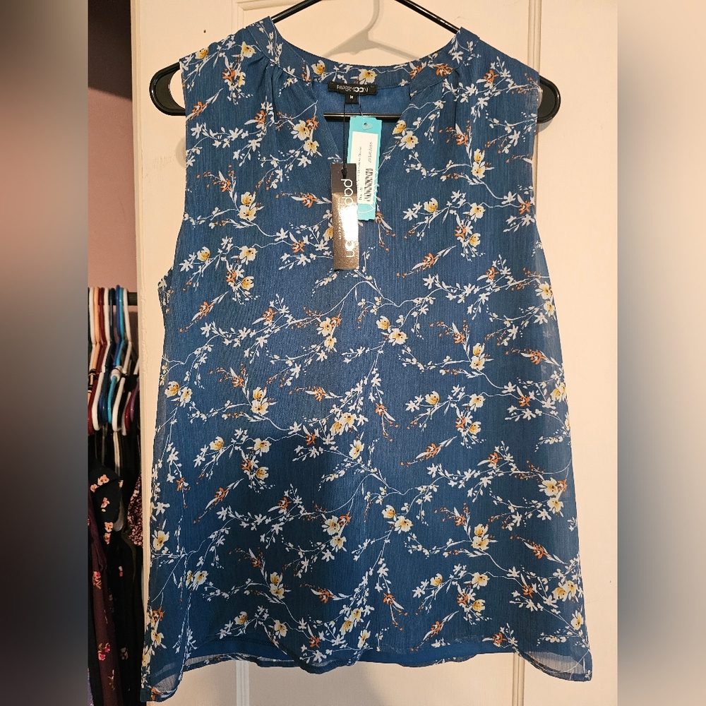 Papermoon Navy Floral Blouse